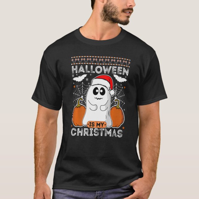 Halloween Is My Christmas  Xmas In The Fall Quote T-Shirt (Front)