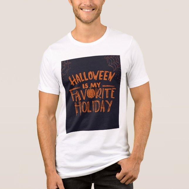 Halloween is my favorite design T Shirt  (Front)