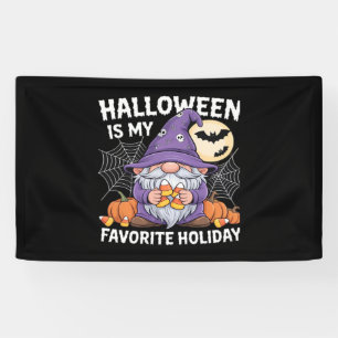 Halloween Is My Favorite Holiday Pumpkin Candy Cor Banner