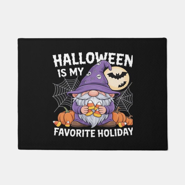 Halloween Is My Favourite Holiday Pumpkin Candy Co Doormat (Front)