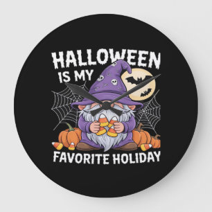 Halloween Is My Favourite Holiday Pumpkin Candy Co Large Clock