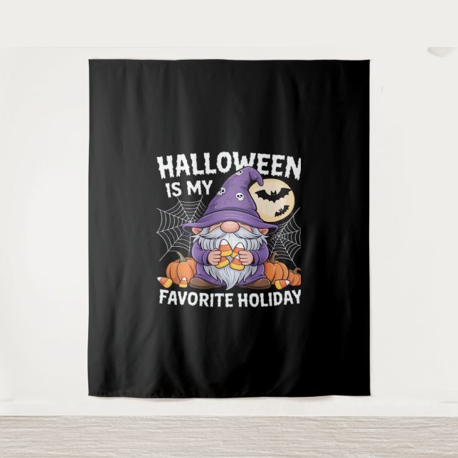 Halloween Is My Favourite Holiday Pumpkin Candy Co Tapestry (Front)