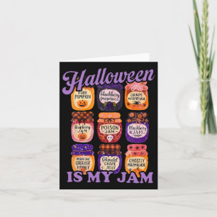Halloween Is My Jam Pumpkin Scary Fall Autumn Spoo Card