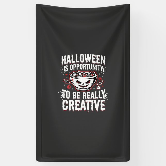 Halloween Is Opportunity Creative Quote Design Banner (Vertical)