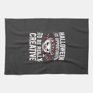 Halloween Is Opportunity Creative Quote Design Tea Towel