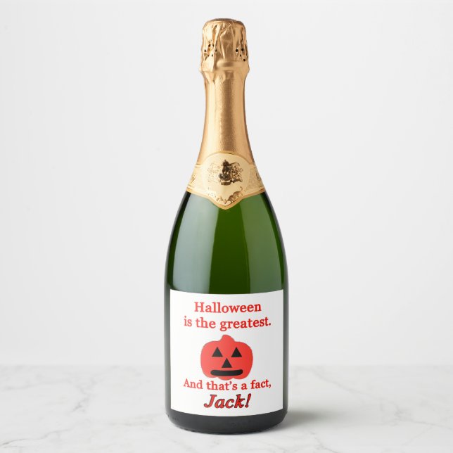 halloween is the greatest sparkling wine label (Front)