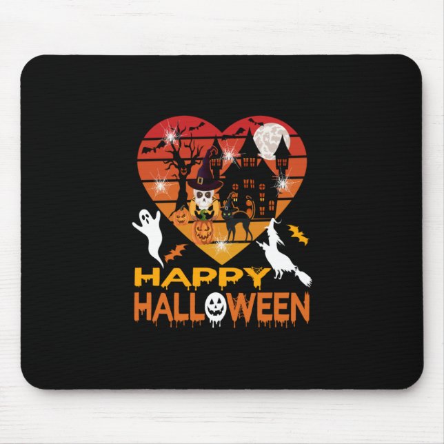 Halloween It Haunted Me Day And Night Mouse Mat (Front)