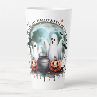 HALLOWEEN It is always Halloween in my head Large Latte Mug