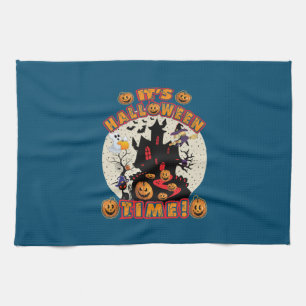 Halloween It Is Halloween Time Birthday Tea Towel