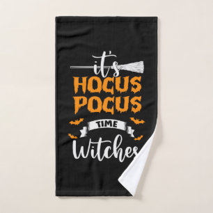 Halloween It Is Hocus Pocus Time Birthday Hand Towel