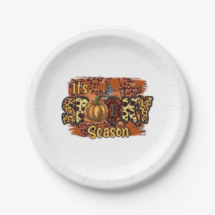 Halloween It Is Spooky Season Birthday Paper Plate