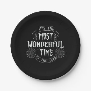Halloween It Is The Most Wonderful Time Birthday Paper Plate