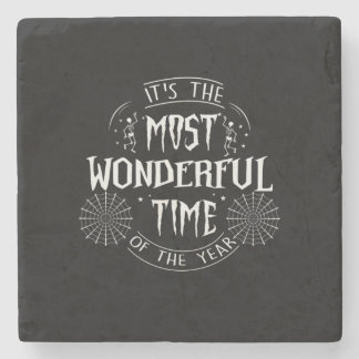 Halloween It Is The Most Wonderful Time Birthday Stone Coaster