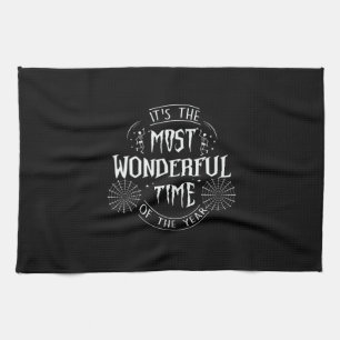 Halloween It Is The Most Wonderful Time Birthday Tea Towel