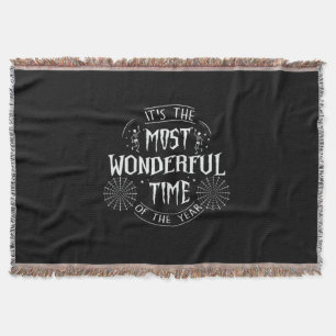 Halloween It Is The Most Wonderful Time Birthday Throw Blanket