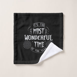 Halloween It Is The Most Wonderful Time Birthday Wash Cloth