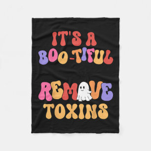 Halloween Its A Bootiful Day To Remove Toxins Dial Fleece Blanket