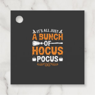 Halloween Its All Just Hocus Pocus Witch Favour Tags