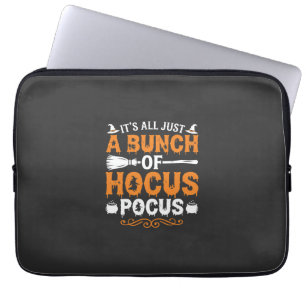 Halloween Its All Just Hocus Pocus Witch Laptop Sleeve