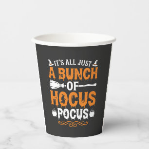Halloween Its All Just Hocus Pocus Witch Paper Cups