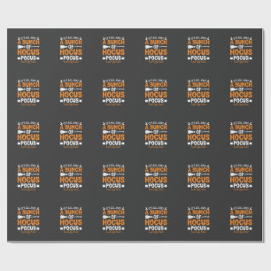 Halloween Its All Just Hocus Pocus Witch Wrapping Paper