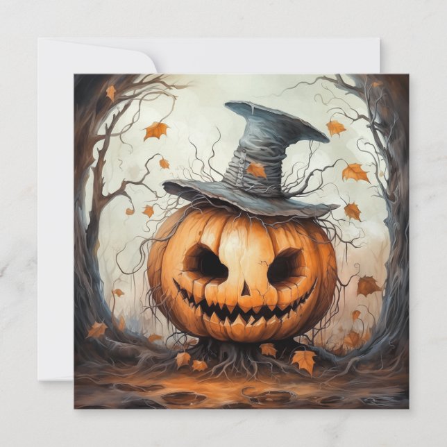 Halloween Jack O Lanter Card (Front)