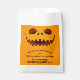 Halloween Jack o' Lantern Birthday Party Favour Bags
