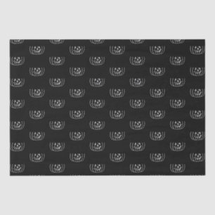 Halloween jack o lantern black white pattern tissue paper