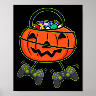 Halloween Jack O Lantern Candy Basket Controllers  Poster