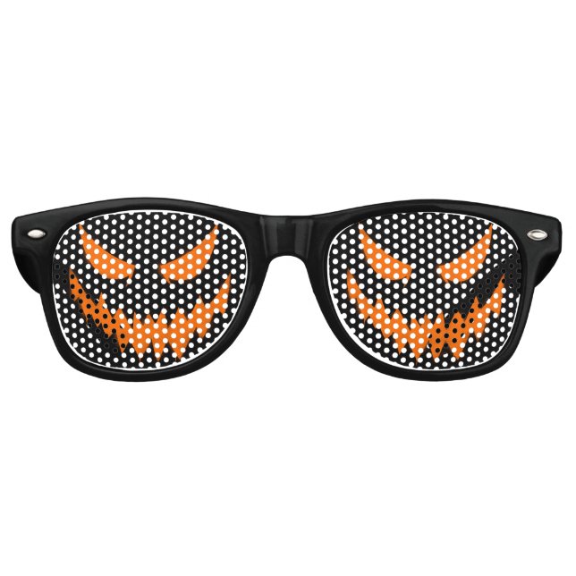 Halloween Jack-O-Lantern Costume Glasses (Black) (Front)