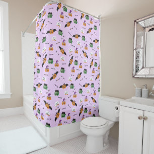 Halloween Jack O Lantern Costume Purple Shower Curtain