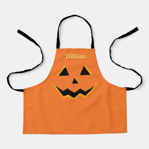 Halloween Jack O' Lantern Cute Pumpkin For Kids Apron