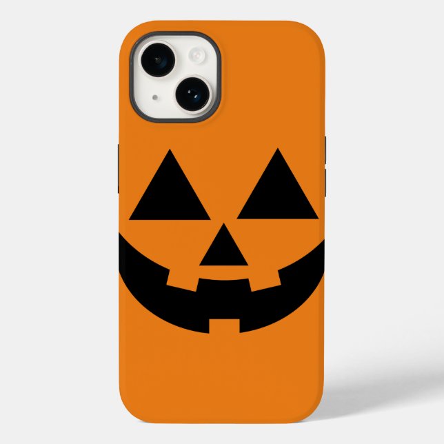 Halloween Jack-o'-lantern Face iPhone Case (Back)