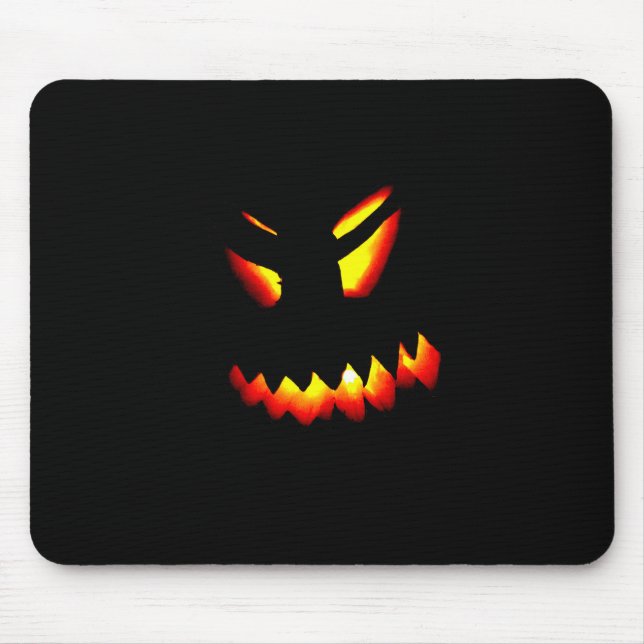 Halloween Jack-O-Lantern Face Mousepad (Front)