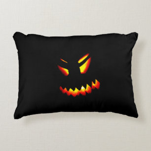 Halloween Jack-O-Lantern Face Pillow 2 sided Print