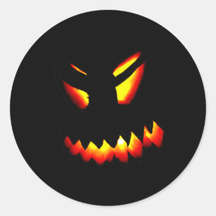 Halloween Jack-O-Lantern Face Sticker