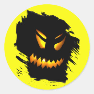 Halloween Jack-O-Lantern Face Sticker