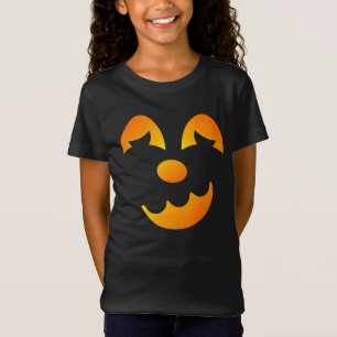 Halloween Jack-o'-lantern Funny Face Girl's T-Shirt