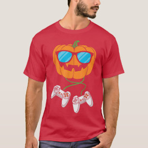 Halloween Jack O Lantern Gamer Boys Kids Men Funny T-Shirt