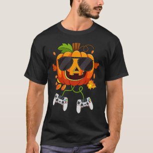 Halloween Jack O Lantern Gamer Boys Kids Men  Hall T-Shirt