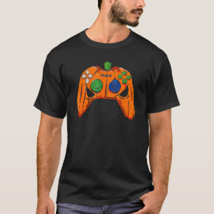Halloween Jack O Lantern Gamer Video Games Boys Ki T-Shirt