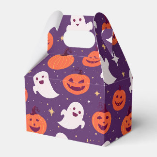 Halloween jack o lantern ghost pattern favour box