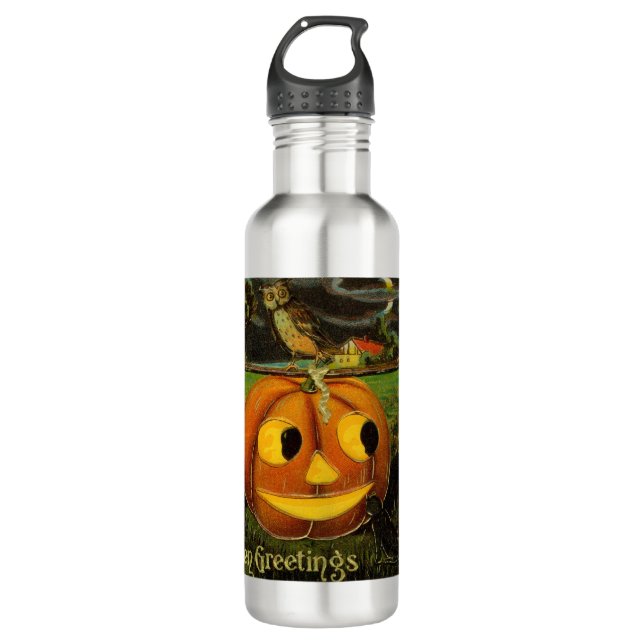 Halloween Jack-o-Lantern Harvest Night by Kids   710 Ml Water Bottle (Front)