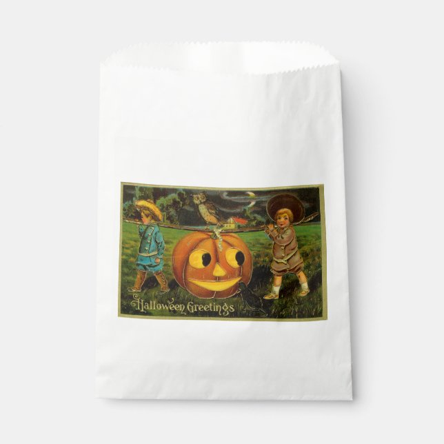 Halloween Jack-o-Lantern Harvest Night by Kids   Favour Bags (Front)