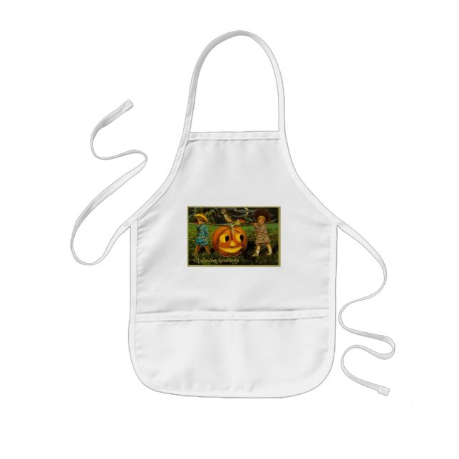 Halloween Jack-o-Lantern Harvest Night by Kids   Kids Apron (Front)