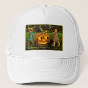 Halloween Jack-o-Lantern Harvest Night by Kids Trucker Hat