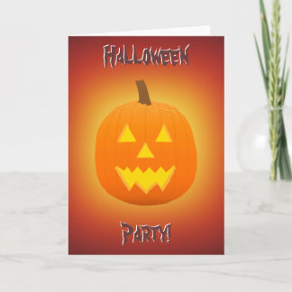 Halloween: Jack-O-Lantern: Invitation Card