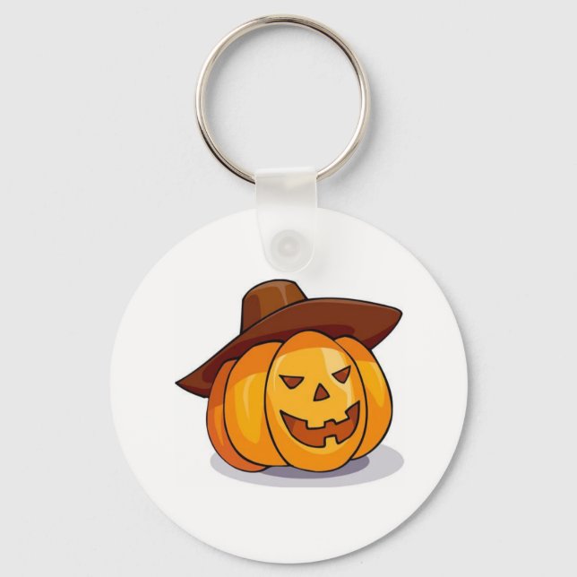 Halloween Jack-O-Lantern Keychain (Front)