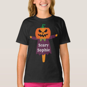 Halloween Jack o' Lantern Lady Scarecrow T-Shirt