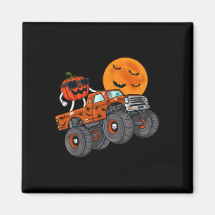 Halloween Jack O Lantern Monster Truck Toddler Boy Magnet